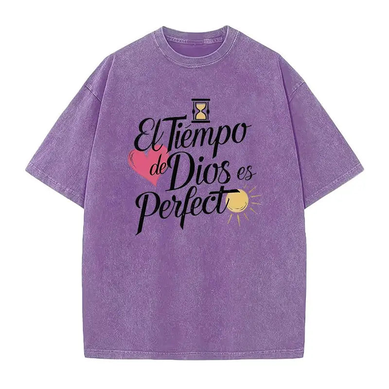 El Tiempo de Dios es Perfecto Shirt/Sweatshirt/Hoodie – Spanish Christian Faith Graphic Tee