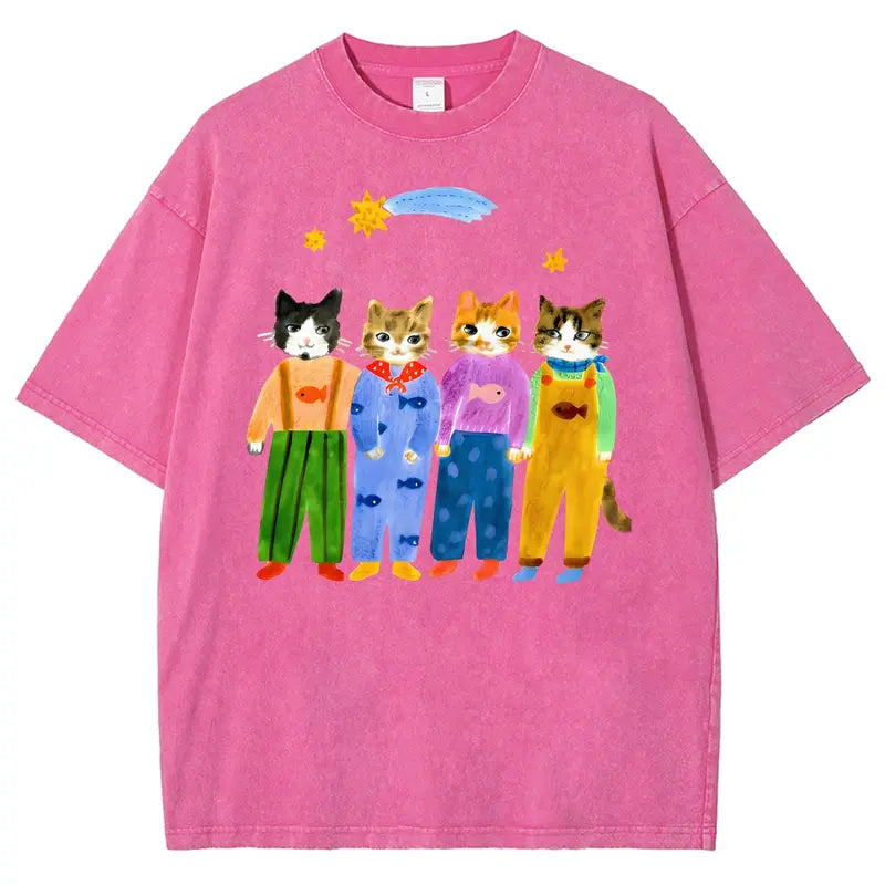 Hand Painted Cats Graphic Tee | Cute Animal Shirt/Sweatshirt/Hoodie