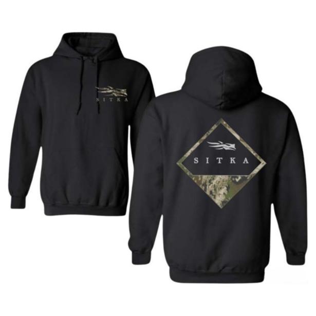SITKA Camo Graphic Hoodie/Sweatshirt/T-Shirt – Front & Back Hunting Outdoor Pullover
