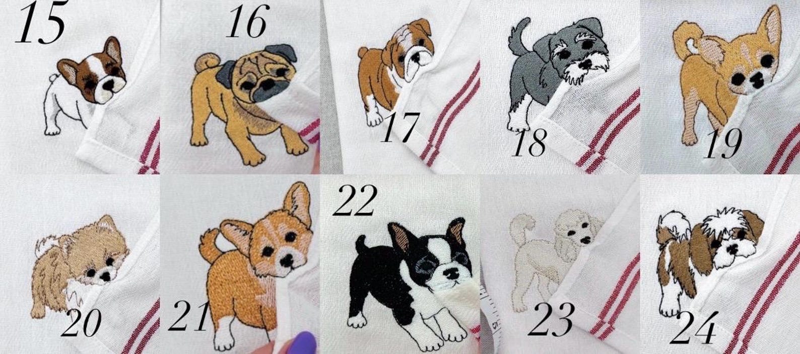 Customizable Puppy Hand Towel – Personalized Dog Name Embroidered Kitchen Tea Towel Gift for Dog Lovers