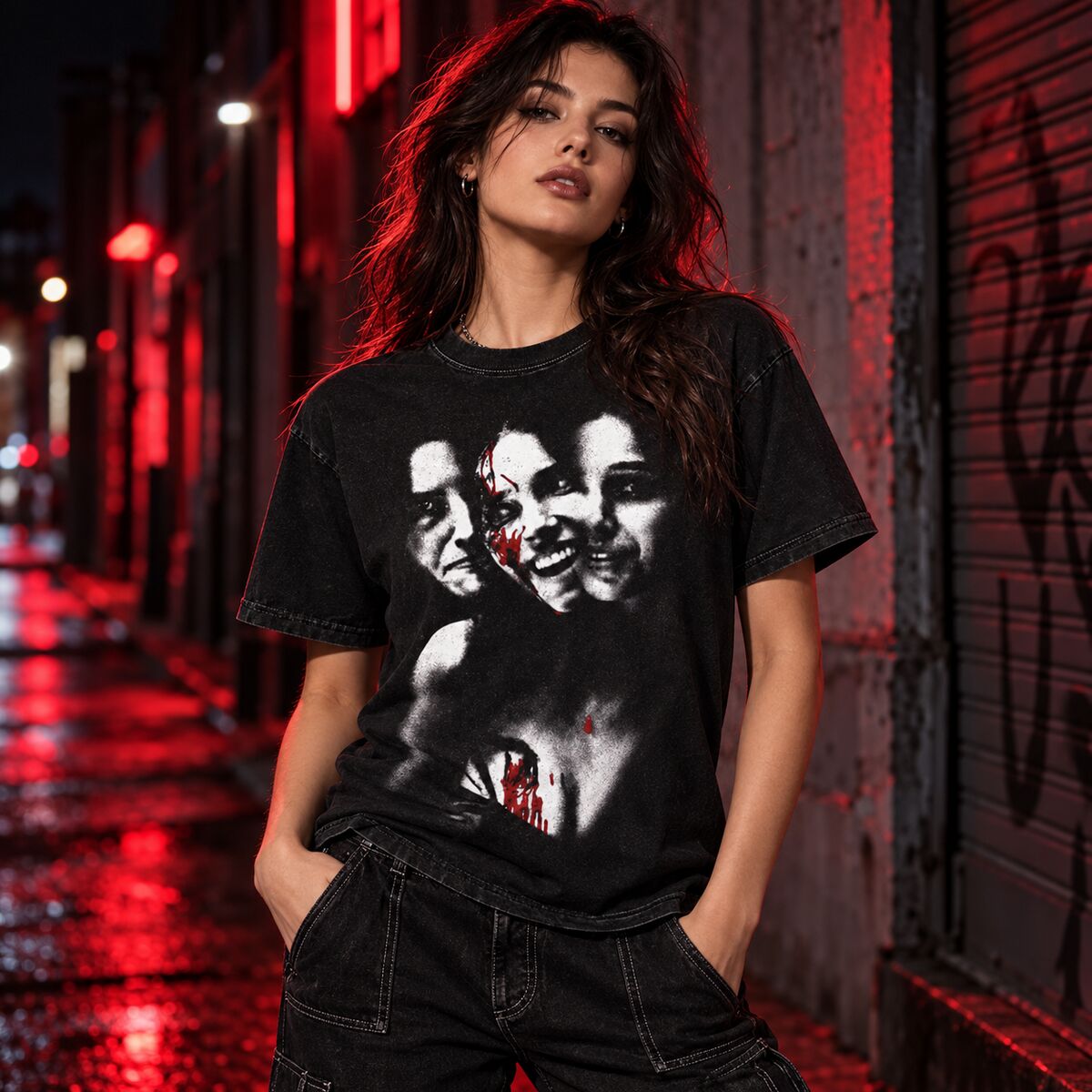 Why Don't You Love Me Horror T-Shirt/Sweatshirt/Hoodie – Vintage Acid Wash Graphic Tee