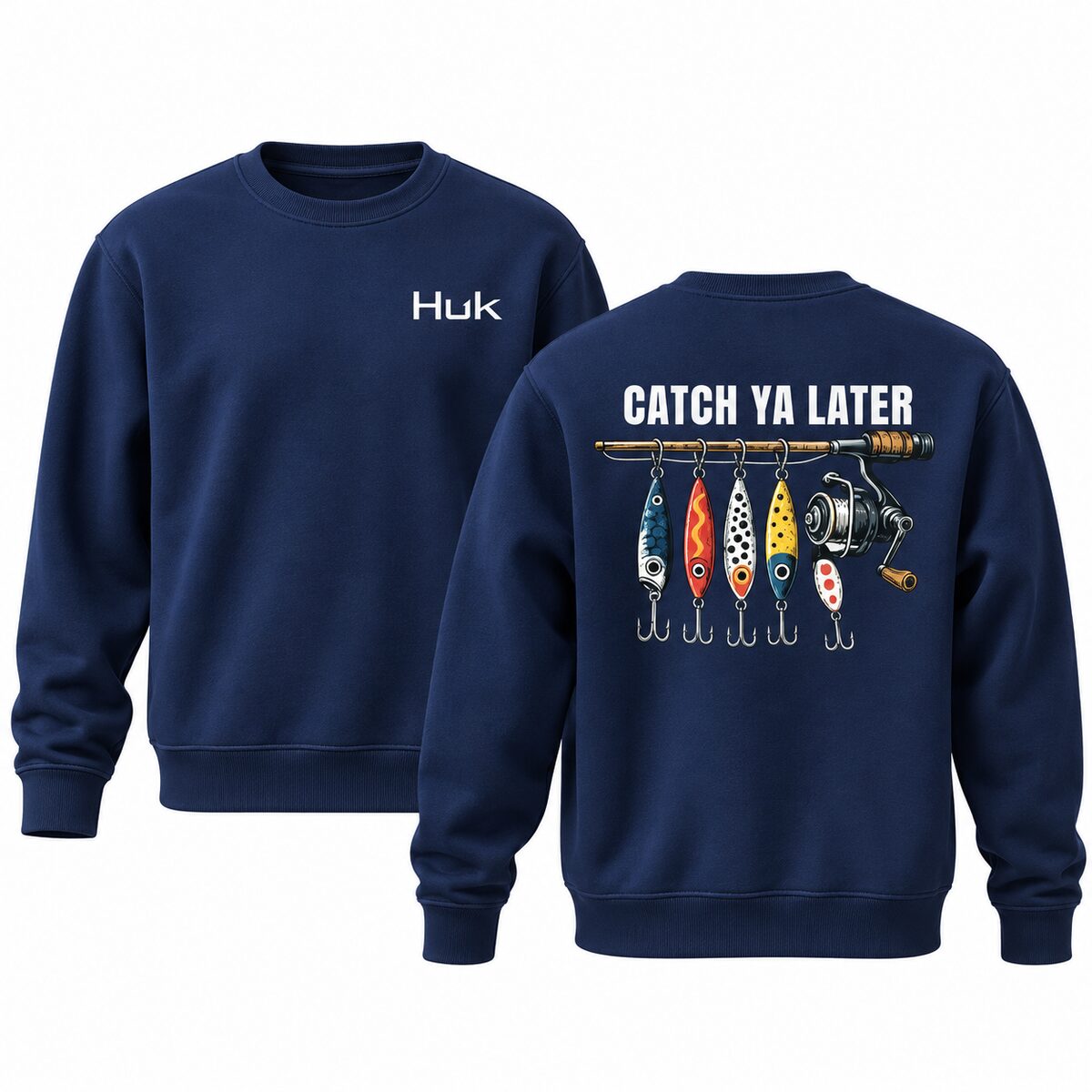 Catch Ya Later Fishing Hoodie/Sweatshirt/T-shirt – Vintage Lure Graphic Pullover for Men