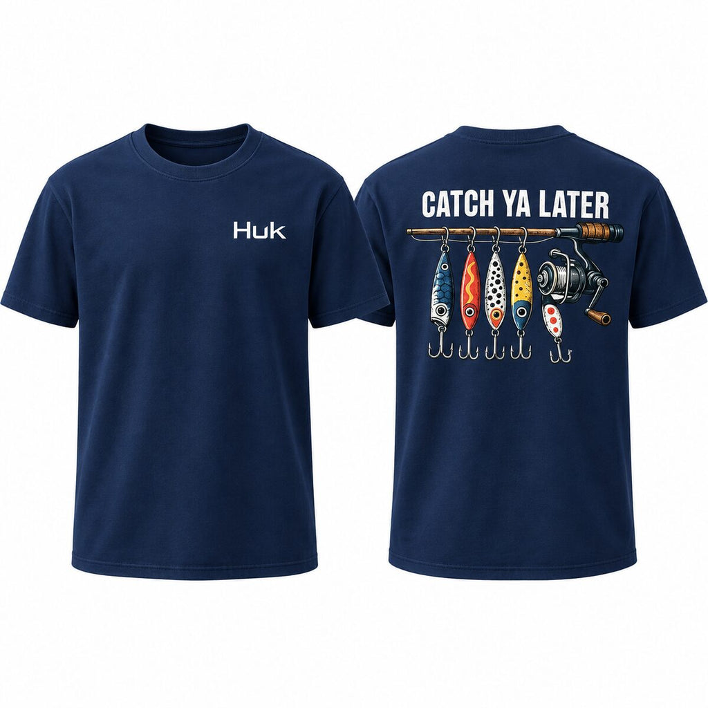 Catch Ya Later Fishing Hoodie/Sweatshirt/T-shirt – Vintage Lure Graphic Pullover for Men
