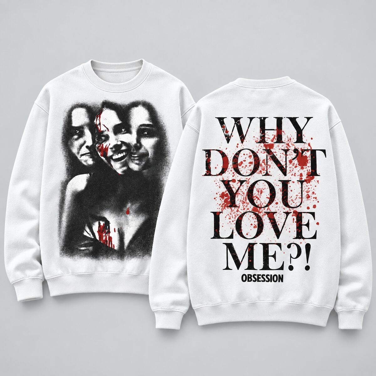 Why Don't You Love Me Horror T-Shirt/Sweatshirt/Hoodie – Vintage Acid Wash Graphic Tee